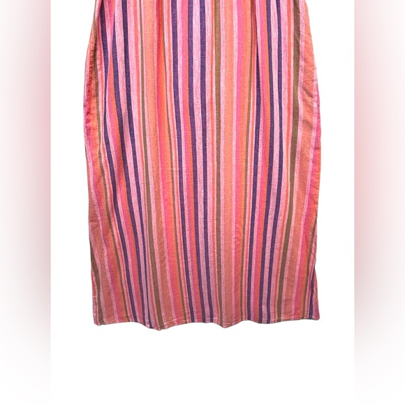 Xirena Esme Citrus Melange NWT Cotton Linen Maxi Summer dress Woman's Size Large - Picture 3 of 15